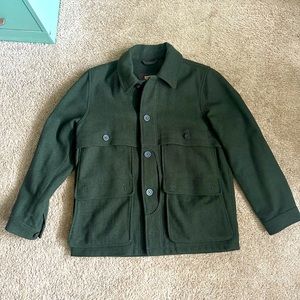 Wool L.L. Bean Coat Men's M Forest Green